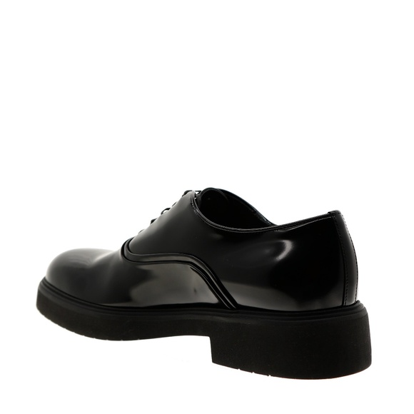 Salvatore Ferragamo Fiorino Lace-Up Shoes Black Patent Leather Size 12 New main image 4
